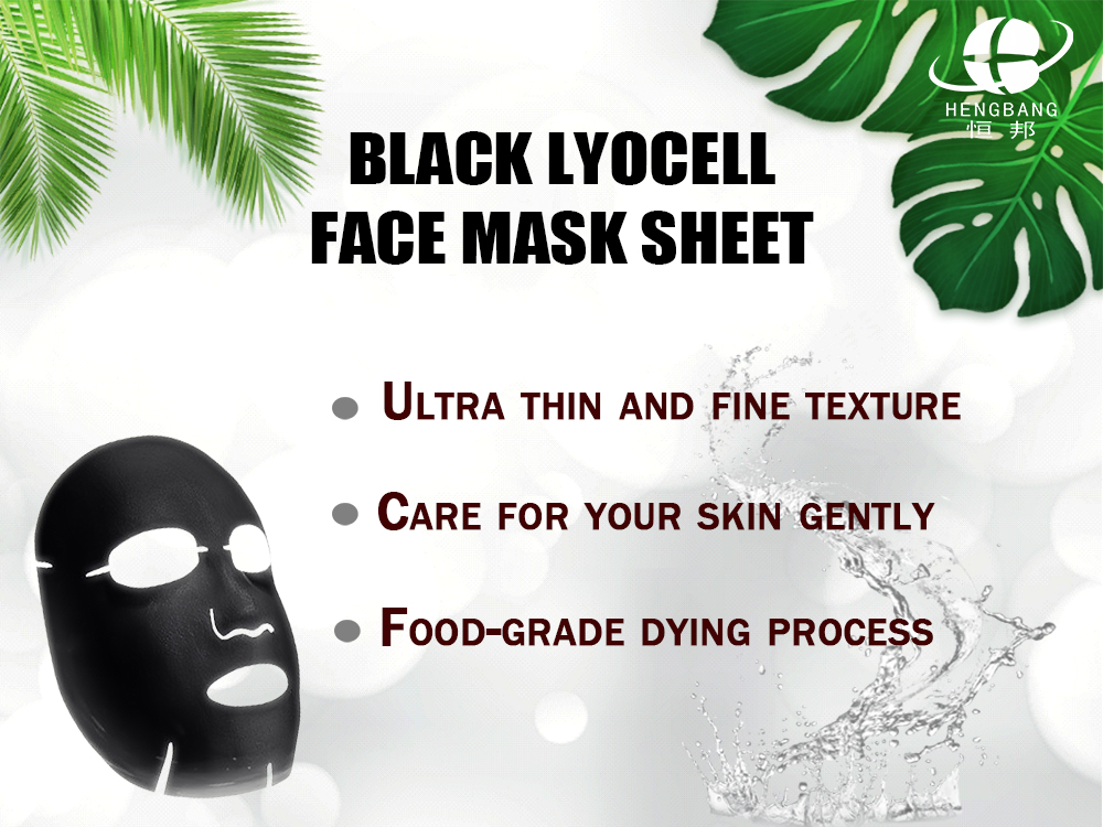 Black Lyocell Face Mask Sheet